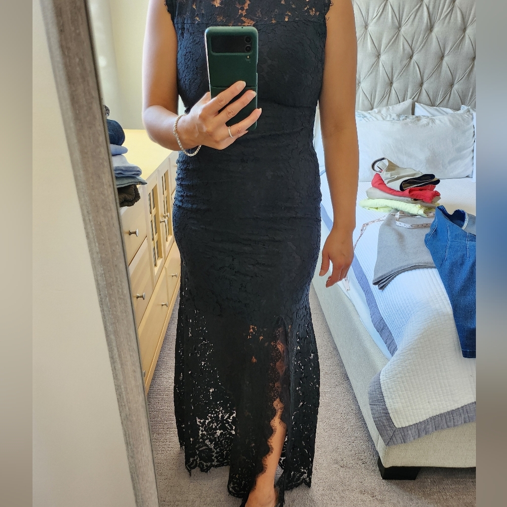 Maxi Black Lace Dress